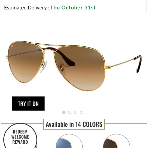 **SOLD** Ray-Ban Large Gradient Aviator Sunglasses - Picture 7 of 7